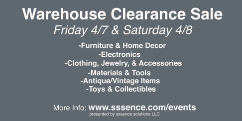 Sssence Solutions Warehouse Clearance Sale