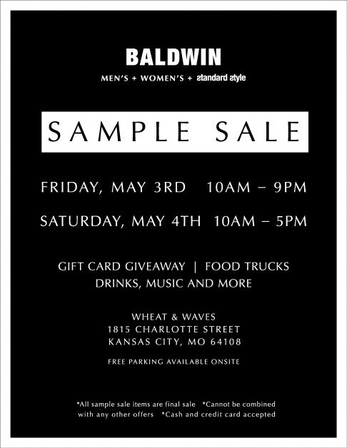 BALDWIN Sample Sale
