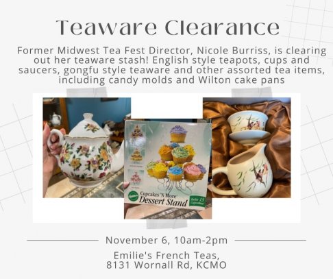 Emilie's French Teas Teaware Sale