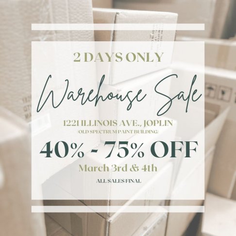 Miss Daisy's Home and Decor Co. Warehouse Sale