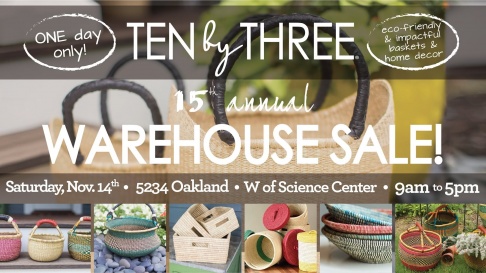 Ten by Three One Day Only Annual Warehouse Sale